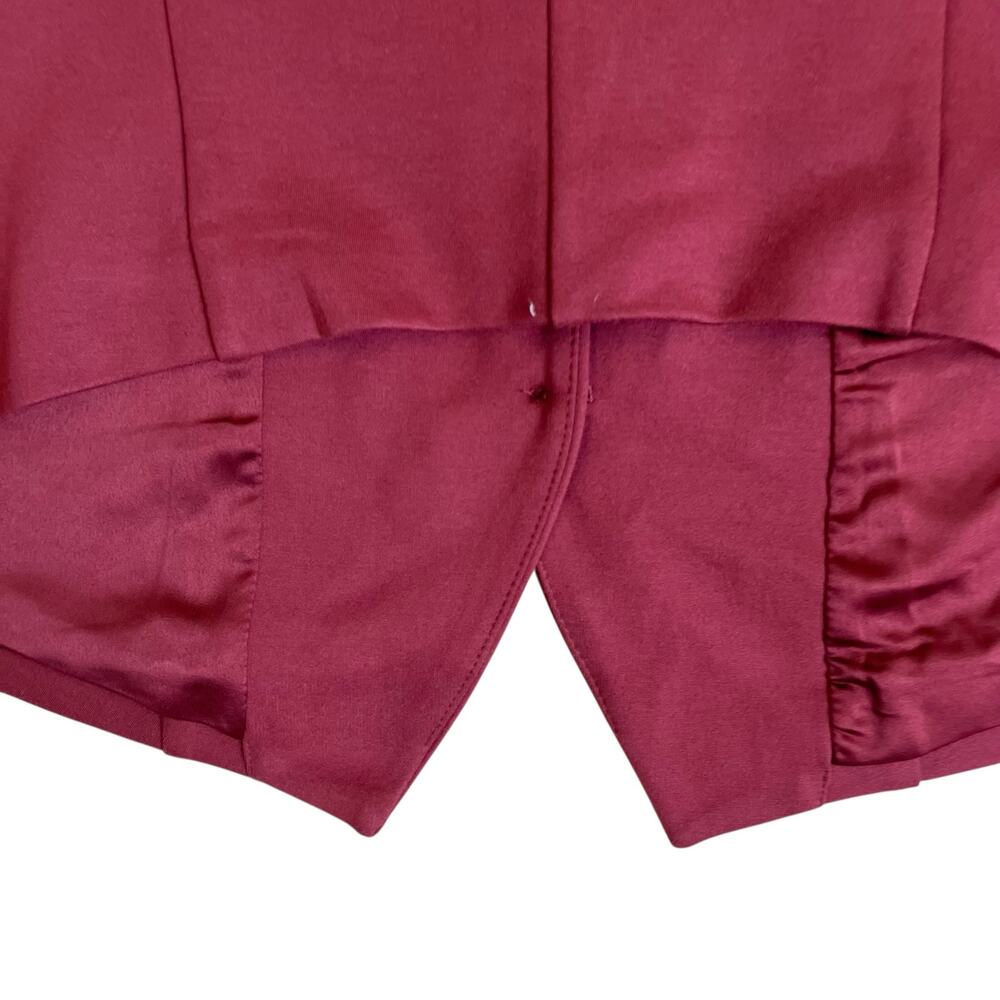 Torrid Sz 1 / 1X Studio Luxe Ponte Vest Maroon Burgundy Tailored Preppy Career - Picture 13 of 15